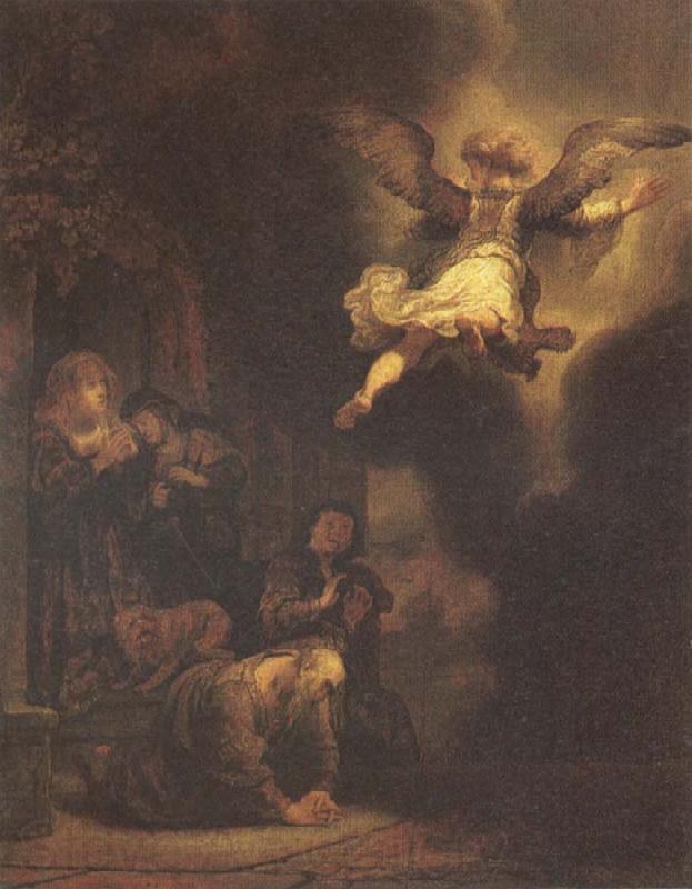 REMBRANDT Harmenszoon van Rijn The Angel Leaving Tobias and His Family Norge oil painting art